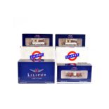 H0e Gauge Liliput Austrian Steam Tank Locomotive and Four Wheeled Coaches/Wagons, all boxed, L141491