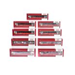 Bemo H0e/H0m Gauge SBB Brunig Coaching Stock, all boxed, in red/black. White livery, 3277 444,