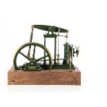 A 'Mary' model steam Beam Engine, to the Tubal Cain designs published in Model Engineer, featuring