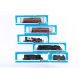 Airfix 00 Gauge British Locomotives and H0 Gauge Wild West Locomotive and Coaches, 54122-6 LMS black