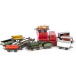 Post-war Hornby 0 Gauge clockwork Trains, with boxed No. 501 locomotive and Tender in matt LNER