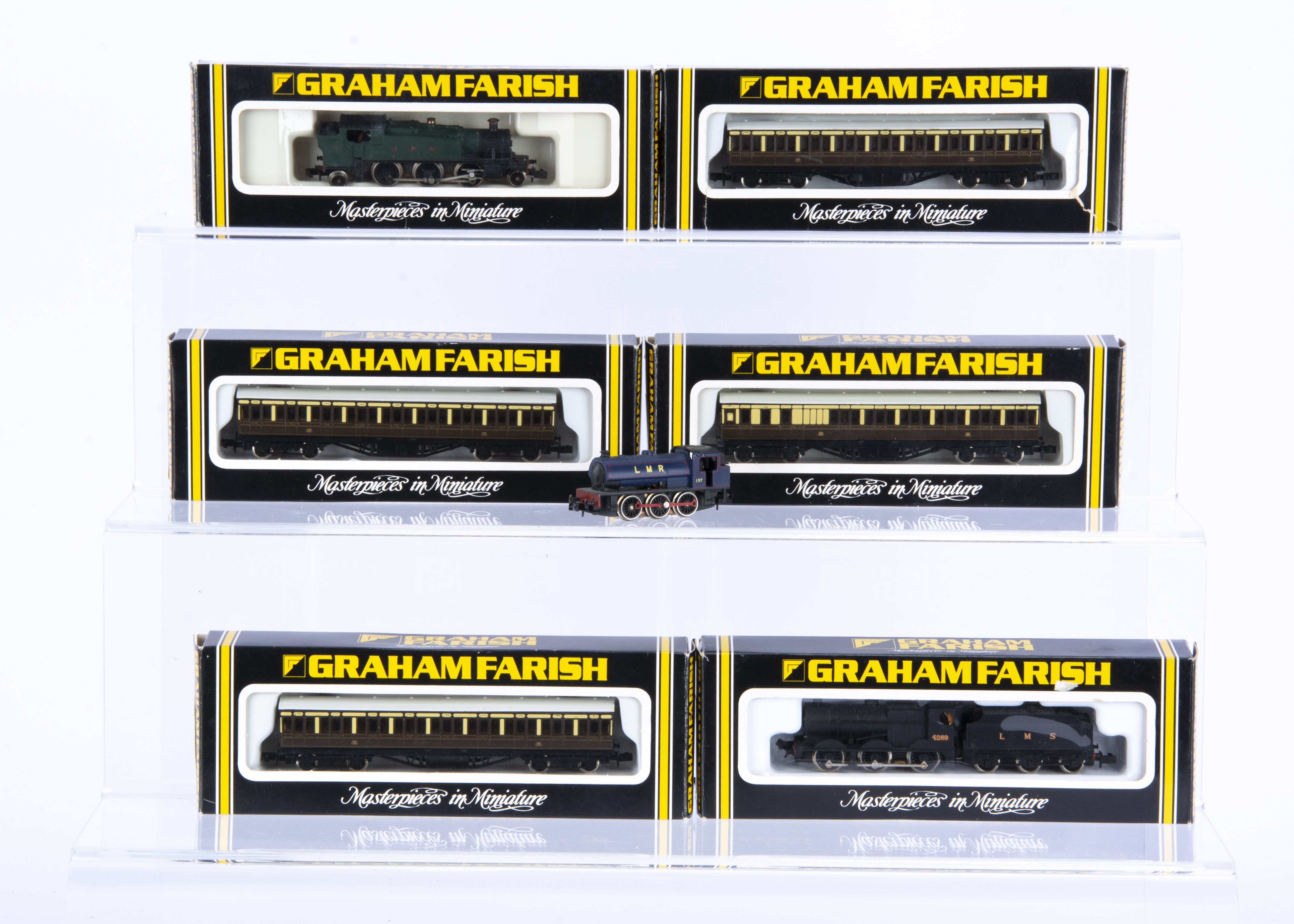 Graham Farish Steam Locomotives and GWR Coaches, boxed examples, 1604 GWR Prairie tank 3112 in green