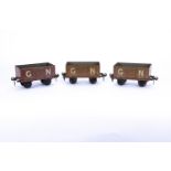 Carette (for B-L) Gauge 1 GNR Open Wagons, three in lithographed GNR brick-red as No. 18335, all G-