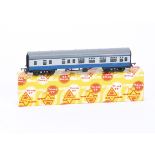 Rare Tri-ang TT Gauge T88 BR blue/grey Brake 2nd Coach, in original late issue 'Buffer' box, E,