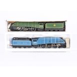 Hornby-Dublo 00 Gauge 2 and 3-Rail repainted and renumbered BR green Class A4 locomotives and