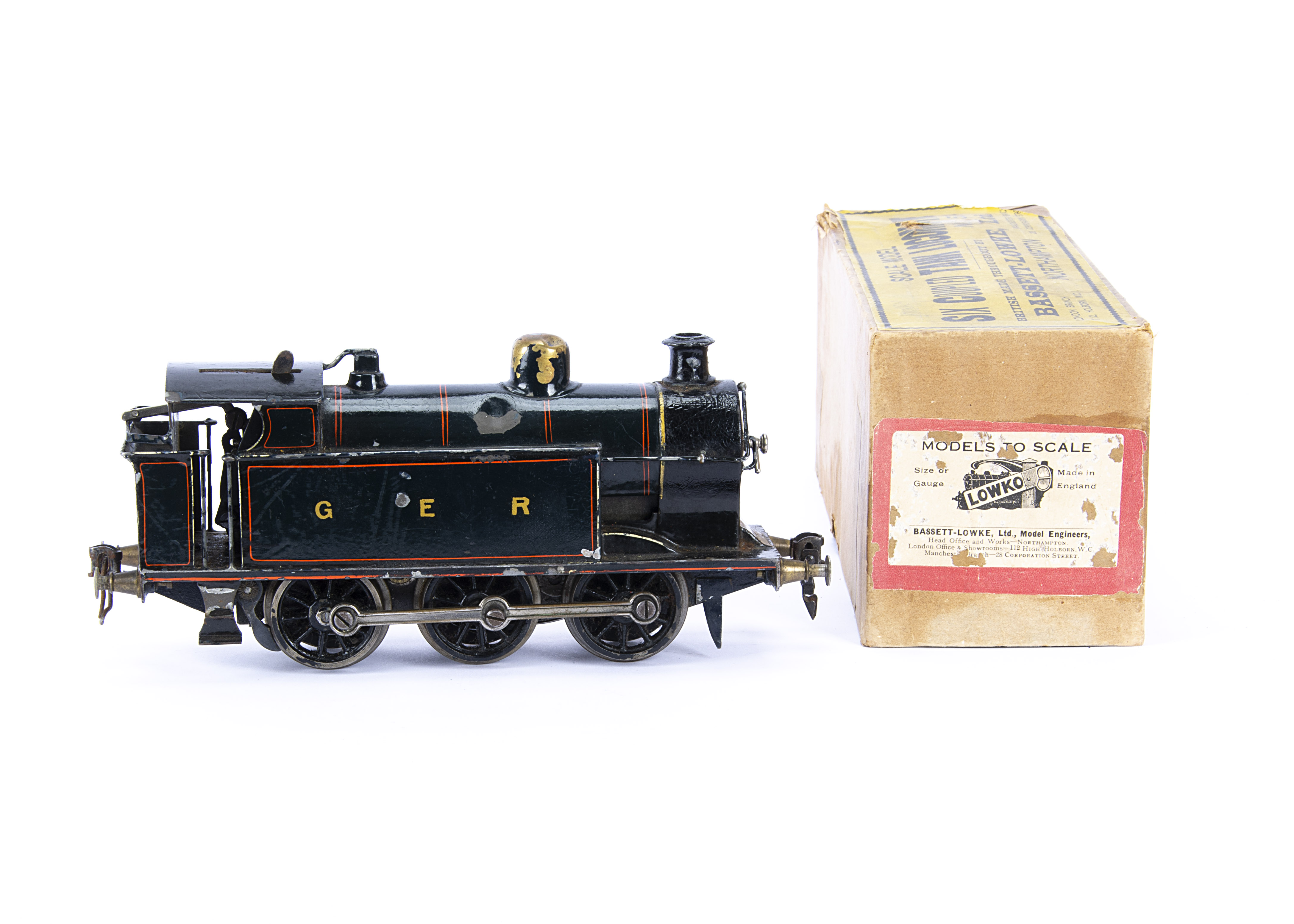 An uncommon Märklin (for Gamages) 0 Gauge clockwork Great Eastern Railway 0-6-0 Tank Locomotive,