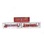 Bemo H0e/H0m Gauge Swiss Electric Three Car Railcar, all boxed, Bernina Triebwagen, both with