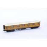 Fred Newman Finescale 0 Gauge LNER teak bogie Sleeping Car 1208, fitted with MTH bogies, G