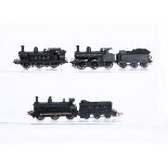 LNWR and LMS black 00 Gauge Kitbuilt Steam Locomotives, LSWR 1854 Class No 1268 0-6-0 tender