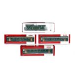 Bemo H0e/H0m Gauge Swiss Electric Locomotive and Coaches, boxed with accessories, 1246 419