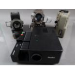 A Cine and Slide Projectors, a Eumig P8 cine projector, a Rollei P 355 slide projector and two Aldis