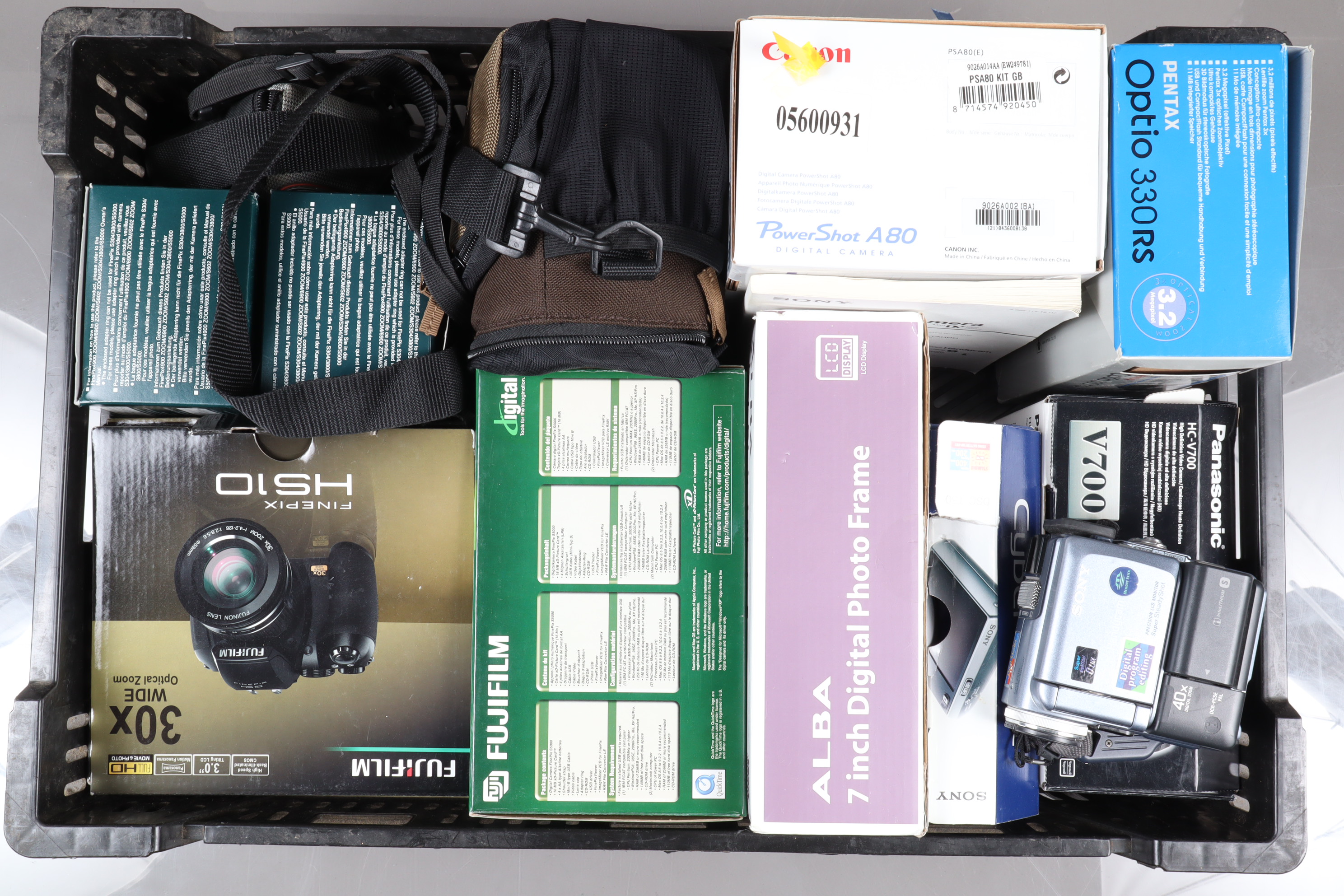 A Group of Digital Cameras, including a Fujifilm Finepix HSA10, in makers box, with boxed WL-