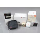 Leica Manufacturer's Boxes & Cases, a Leica R8 camera body box, a 50mm f/1.4 Summilux-M box, a