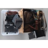 Camera Bags & Cases, including a Billingham canvas tan & brown leather trim bag, L30cm x W25cm x