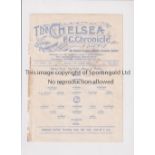 CHELSEA Programme for the Public Practice match 15/8/1927, ex-binder and very slightly marked.