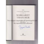 MARGARET THATCHER SIGNED BOOK Hardback book missing the dust jacket, The Collected Speeches,