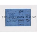 CHELSEA An unfolded fixture card for 1923-24 season, with no writing, likely to be issued by