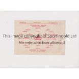 MANCHESTER UNITED Single sheet home programme for the FA Cup tie v Accrington Stanley 9/1/1946,