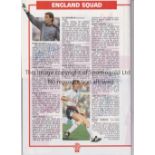 ENGLAND AUTOGRAPHS 1988 Programme for the home match v Scotland 21/5/1988 signed by 8 England