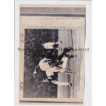 PRESS PHOTO / ENGLAND Original b/w 11" X 7" action Press photo with stamp on the reverse and