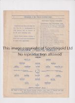 CHELSEA Programme for the home League match v Nottingham Forest 26/12/1923, slight horizontal