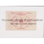 MANCHESTER UNITED Single sheet home programme for the FL North match v Liverpool 9/2/1946, team