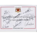 NOTTM FOREST AUTOGRAPHS A 12 x 8 Photographic crested sheet signed in fine black marker by 12 former