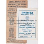 CHELSEA Programme and large advertising flyer with team line-ups for the Charity Knock-Out