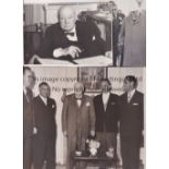 WINSTON CHURCHILL Four b/w Press photos: 9" X 8" with Vice President Richard Nixon and Foreign
