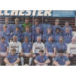 COLCHESTER UNITED AUTOGRAPHS Double magazine page of the Colchester United team 1986 signed by 20