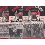 MANCHESTER UNITED Complete set of home programmes for season 1958/9 numbers 1-24 including 2