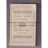 LONDON F.A. HANDBOOK 1938/9 Softback handbook with paper loss from the corner of the first 2
