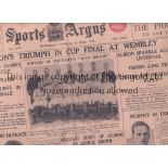 FA CUP FINAL / NEWSPAPERS Seven Birmingham Sports Argus newspapers, issued on the evening of the