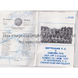 CHELSEA AUTOGRAPHS Whyteleafe v Chelsea programme 12/4/1987, signed to the back page by 14 including