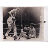 BOXING PRESS PHOTOS / FLOYD PATTERSON V SONNY LISTON Five original b/w action Press photos on 22/7/