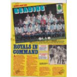 READING AUTOGRAPHS Magazine page with a half page team group signed by 20 players and staff of the