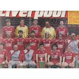 LIVERPOOL AUTOGRAPHS Double magazine page of the Liverpool 1986/87 team, signed by 22 including