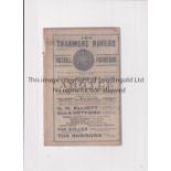 TRANMERE ROVERS V NELSON 1914 Programme for the Lancashire Combination match at Tranmere 13/4/
