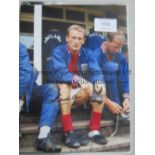 ENGLAND AUTOGRAPHS Eight 16 x 12 photos former Internationals 1950s - 1970s including Tom Finney,