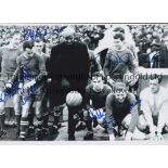 CELTIC AUTOGRAPHS A 12 x 8 b/w photo of the players in an all green strip surrounding actor Sean