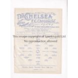 CHELSEA Single sheet programme for the home Practice match Blues v Reds 13/8/1928, ex-binder.
