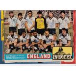 ENGLAND AUTOGRAPHS Three colour magazine team groups from the 1980's one of which is signed by all