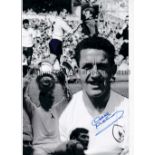 DAVE MACKAY Autographed 12 x 8 b/w photo montage of images, signed in blue marker. Good.