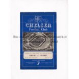 CHELSEA Programme for the home London Challenge Cup tie v Finchley 20/10/1952, horizontal folds,