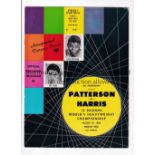 FLOYD PATTERSON V ROY HARRIS 1958 On site programme for the World Heavyweight Championship fight