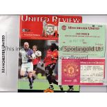 MANCHESTER UNITED Items relating to the title winning home League match v Tottenham Hotspur 16/5/