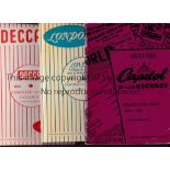 MUSIC CATALOGUES Three catalogues: Decca Complete Singles 1954 - 1983, London American Recordings