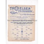 NEUTRAL AT CHELSEA 1909 Single sheet programme for the Army Cup tie 2nd Battalion Coldstream