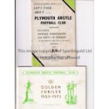 PLYMOUTH ARGYLE The publications: Let's Talk About issued in 1946, slight ageing marks on the