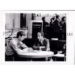 JACK CHARLTON AUTOGRAPH A 10" X 8" b/w photo of the Charlton brothers at an airport with Moore and